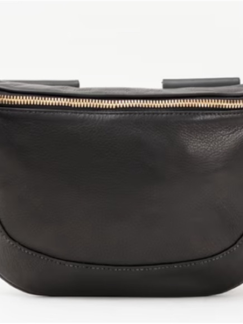 Clare V Black Leather Crossbody Belt Bag with Gold Hardware - Picture 4 of 8